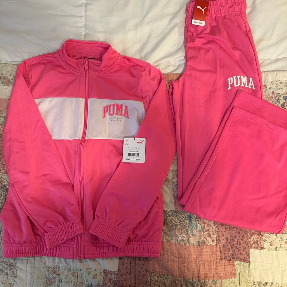 PRICE DROP Puma Hot Pink Track Set Girls LG